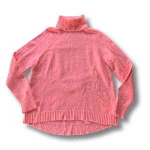 J. Crew Pink Alpaca Wool Turtleneck Sweater